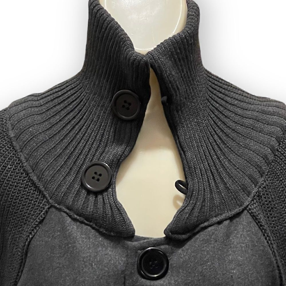 Yipon Yichu Yiponyichu A-Line Button Front Knit C… - image 8